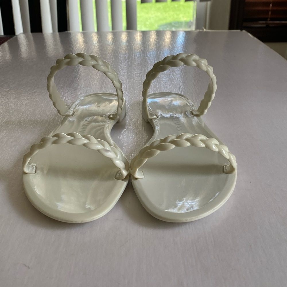 STUART WEITZMAN White Jelly Sandals Size 7